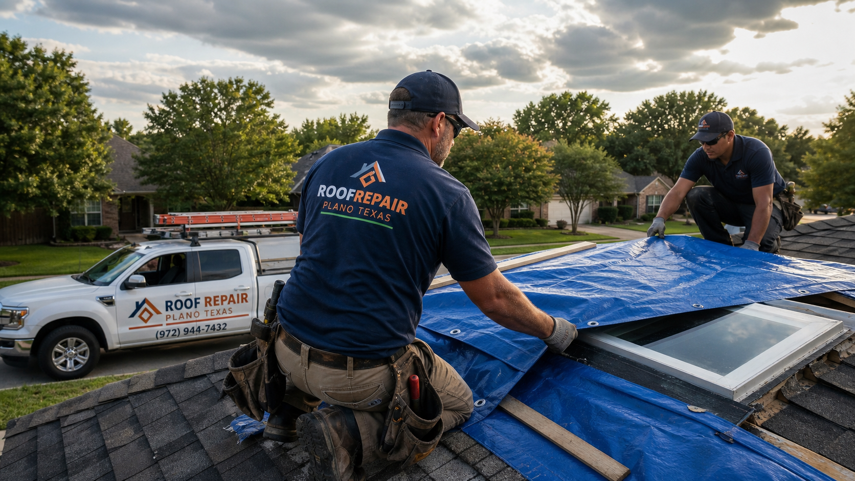 Emergency storm roof repair in Plano