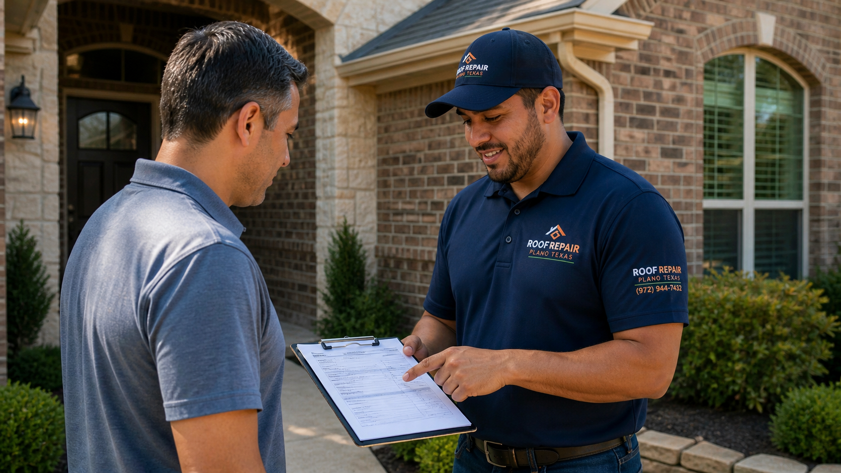 Plano homeowner roof repair consultation